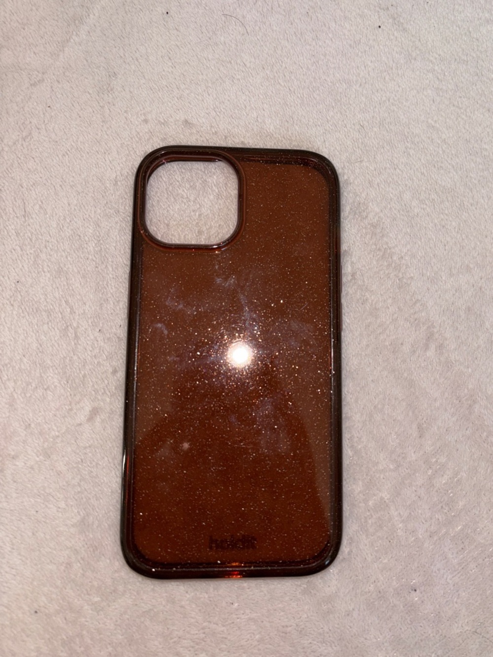 Simons Brown Glitter Protective Phone Case